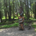 Dinosaur Gardens Man Fighting Snake Ossineke Michigan
