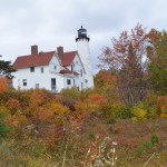 Fall Color Whitefish Bay Scenic Byway Point Iroquois Lighthouse Boardwalk