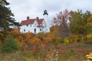 Fall Color Whitefish Bay Scenic Byway Point Iroquois Lighthouse Boardwalk
