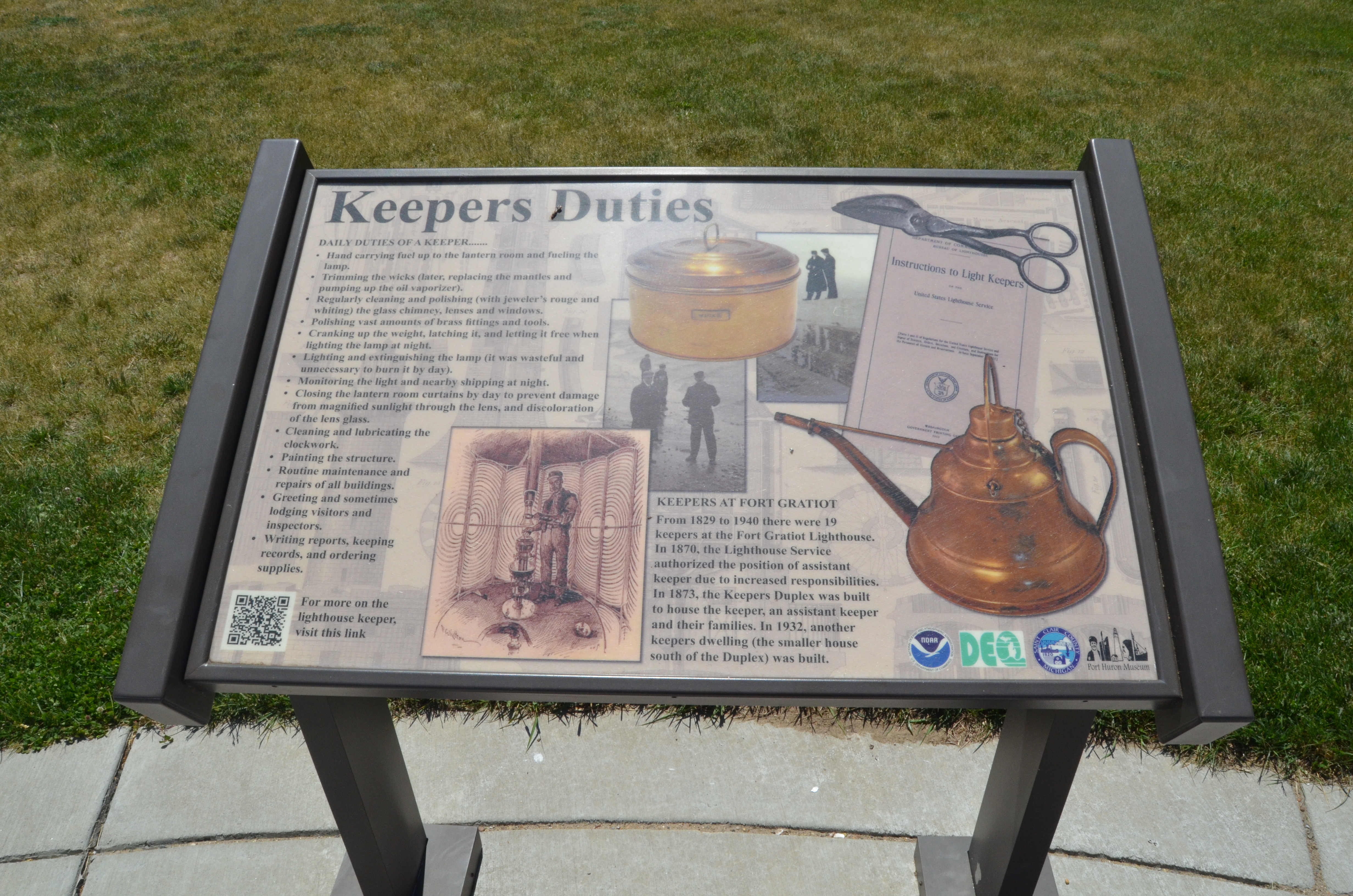 Fort Gratiot Lighthouse Keepers Duties Michigan