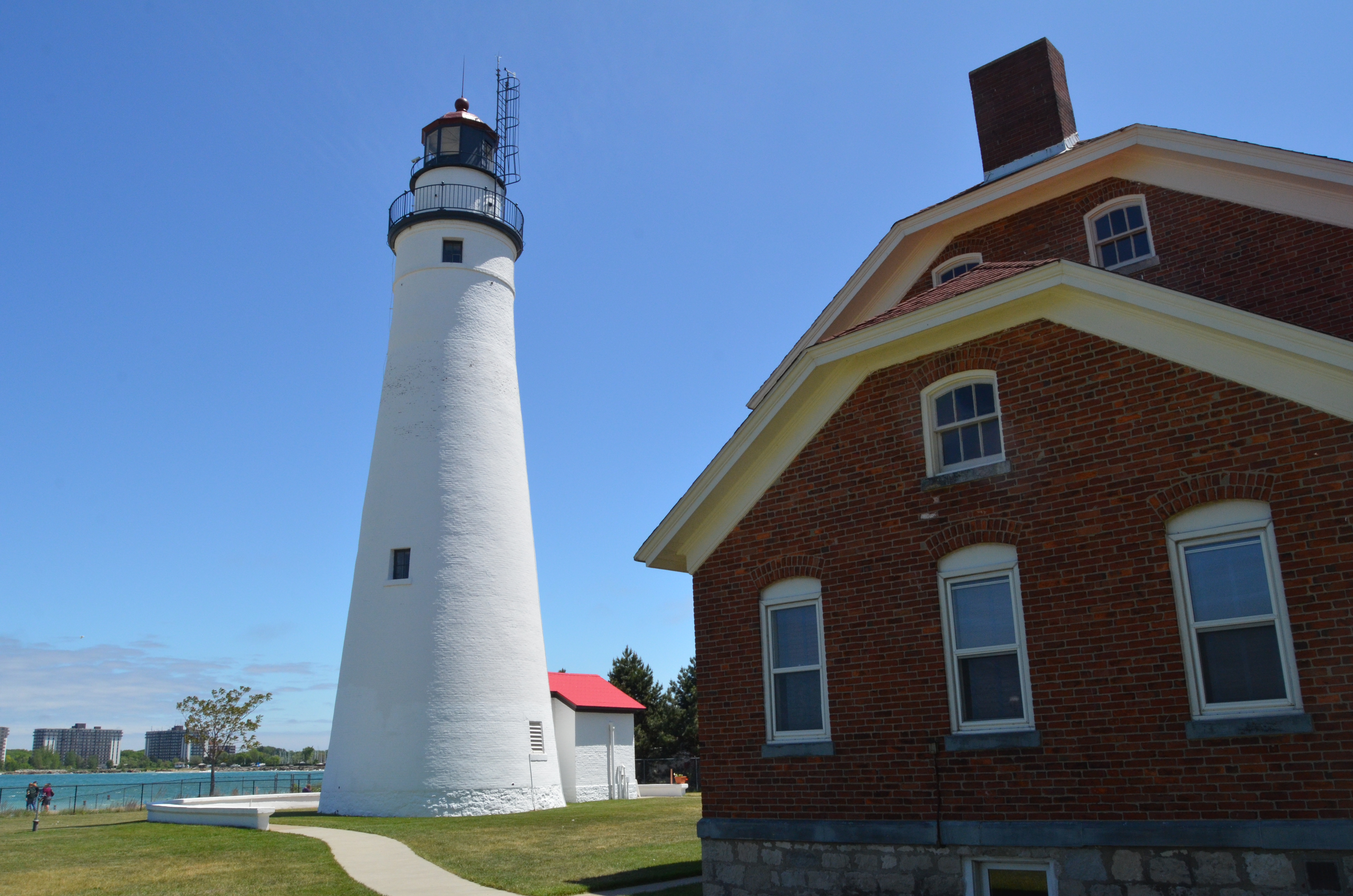Fort Gratiot Lighthouse Tower Side View Michigan