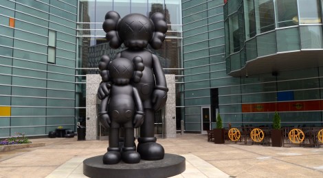 Michigan Roadside Attractions: Waiting Sculpture by Kaws, Detroit