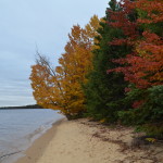 Whitefish Bay Scenic Byway Fall Color Beach