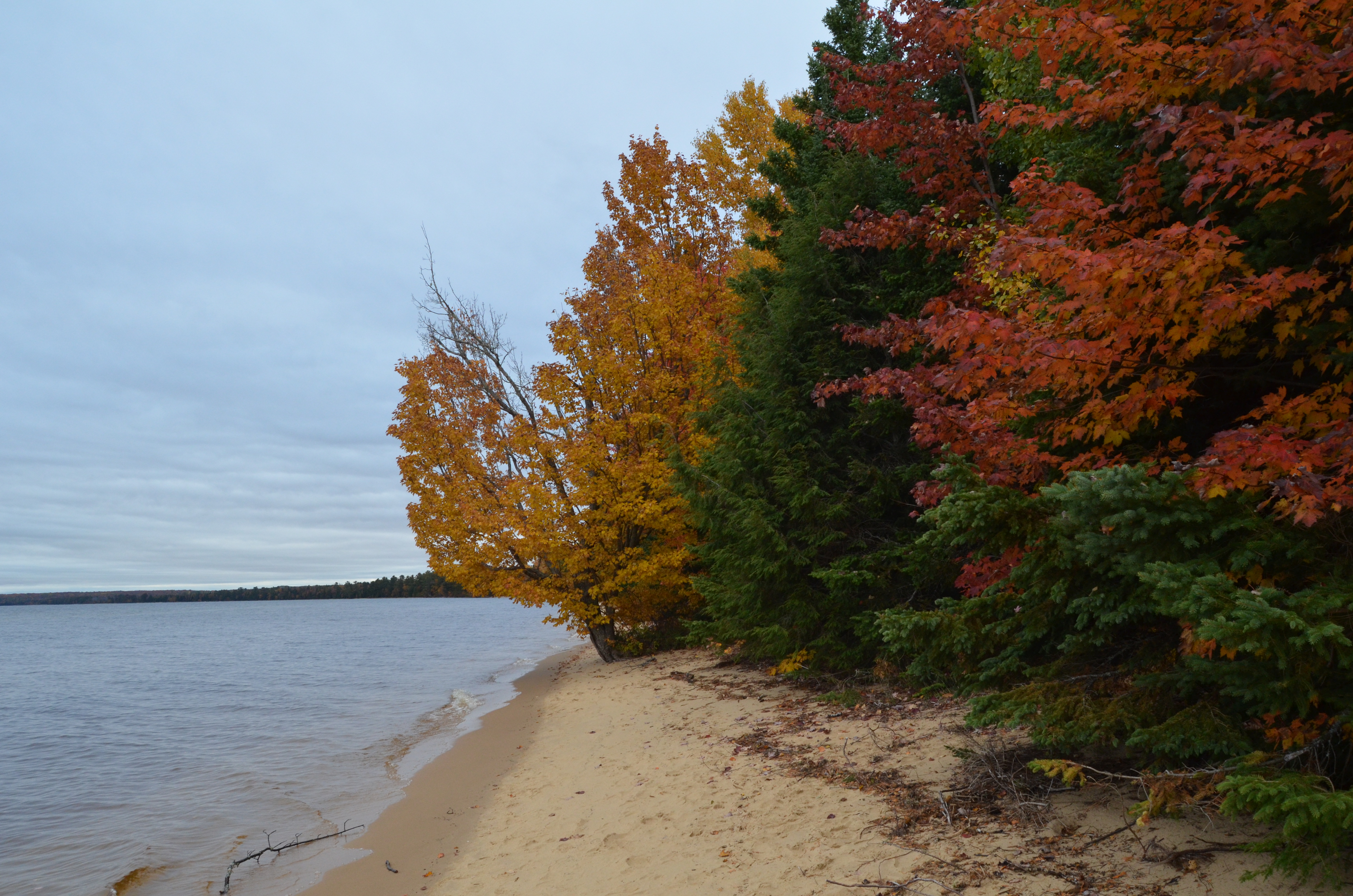 Whitefish Bay Scenic Byway Fall Color Beach