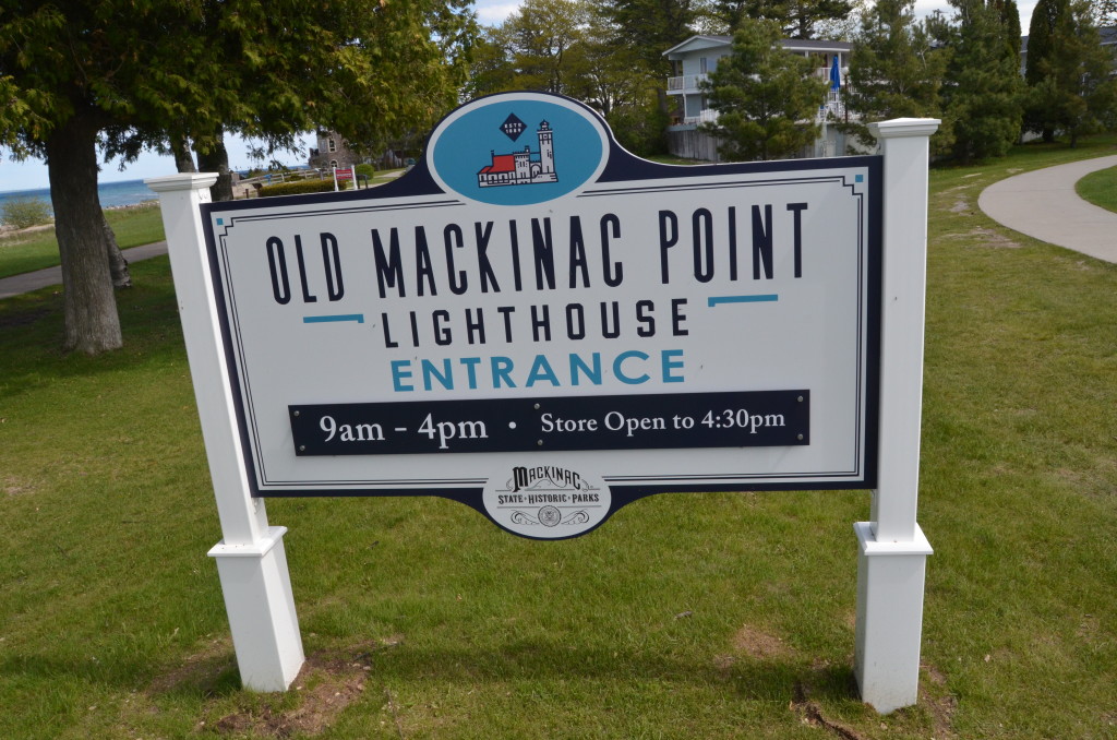 Old Mackinac Point Lighthouse Sign Michigan