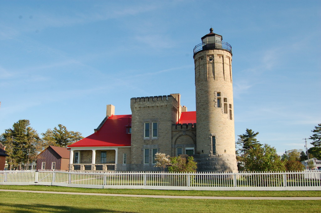 Old Mackinac Point Lighthouse Sunshine Fence