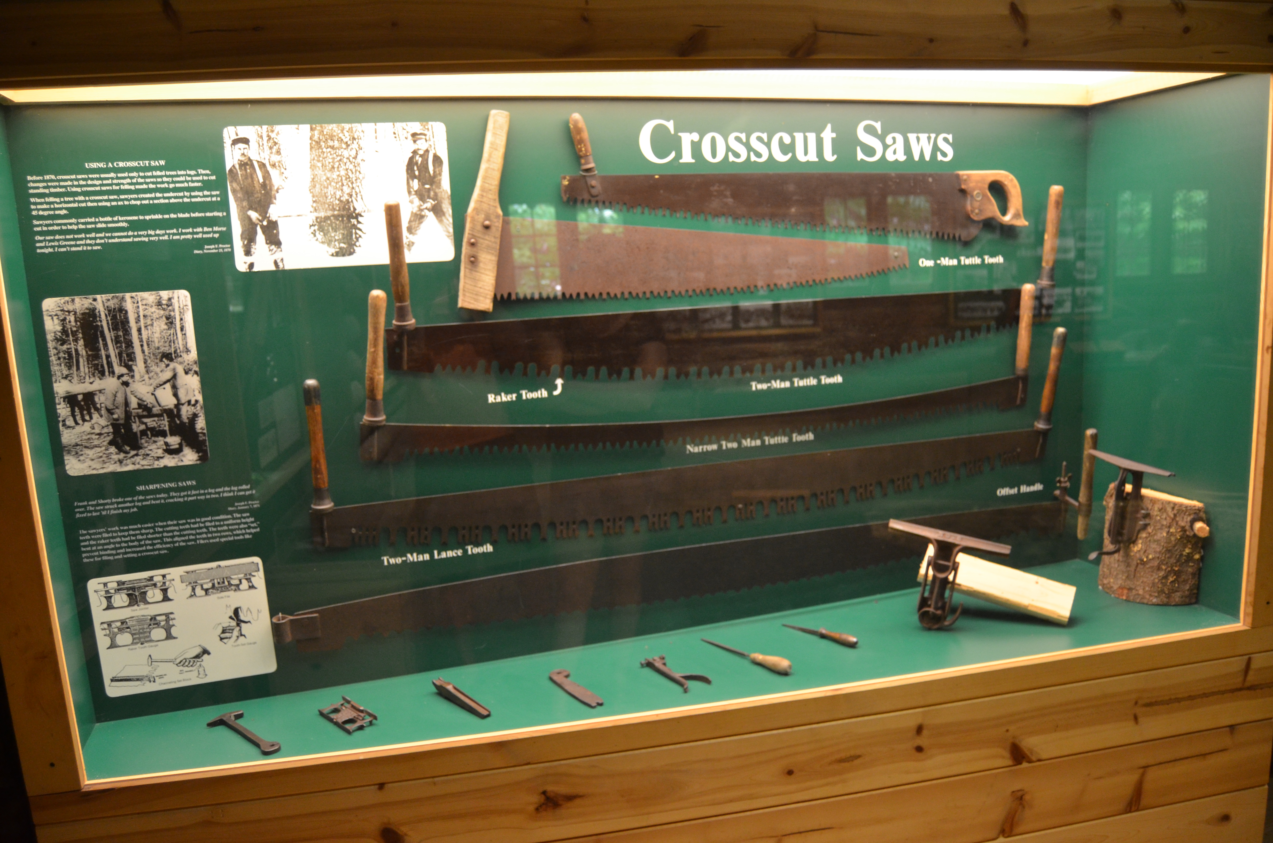 Hartwick Pines State Park Museum Crosscut Saws