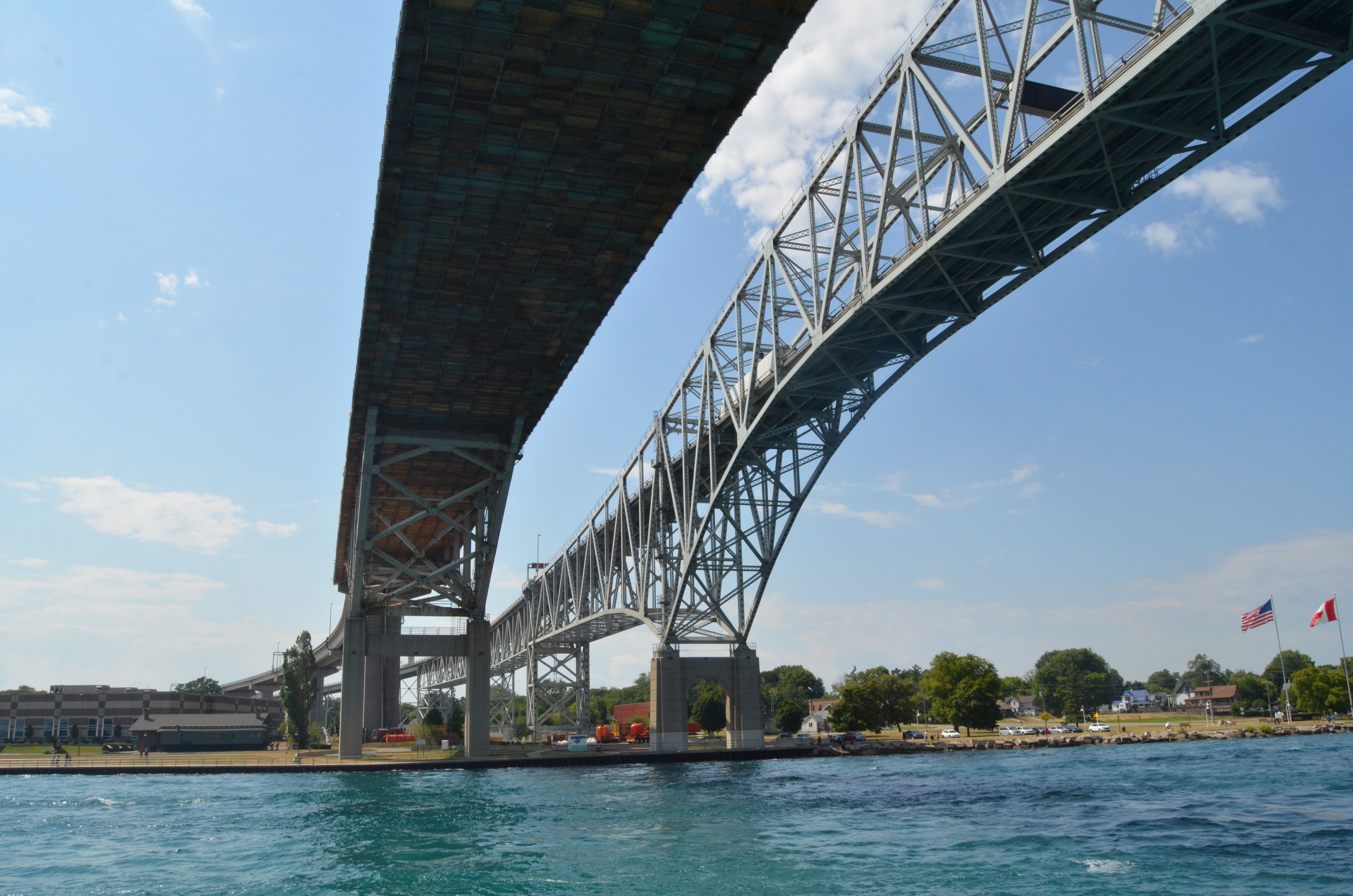 Huron Lady Cruises Under Blue Water Bridge