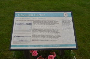 Ontonagon Lighthouse Information Sign