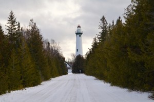 New Presque Isle Lighthouse Winter Michigan