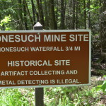 Nonesuch Mine and Falls Porcupine Mountains Sign