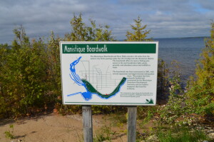 Manistique Boardwalk Trail information Sign