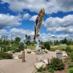 World's Largest Brown Trout Sculpture, Baldwin, May