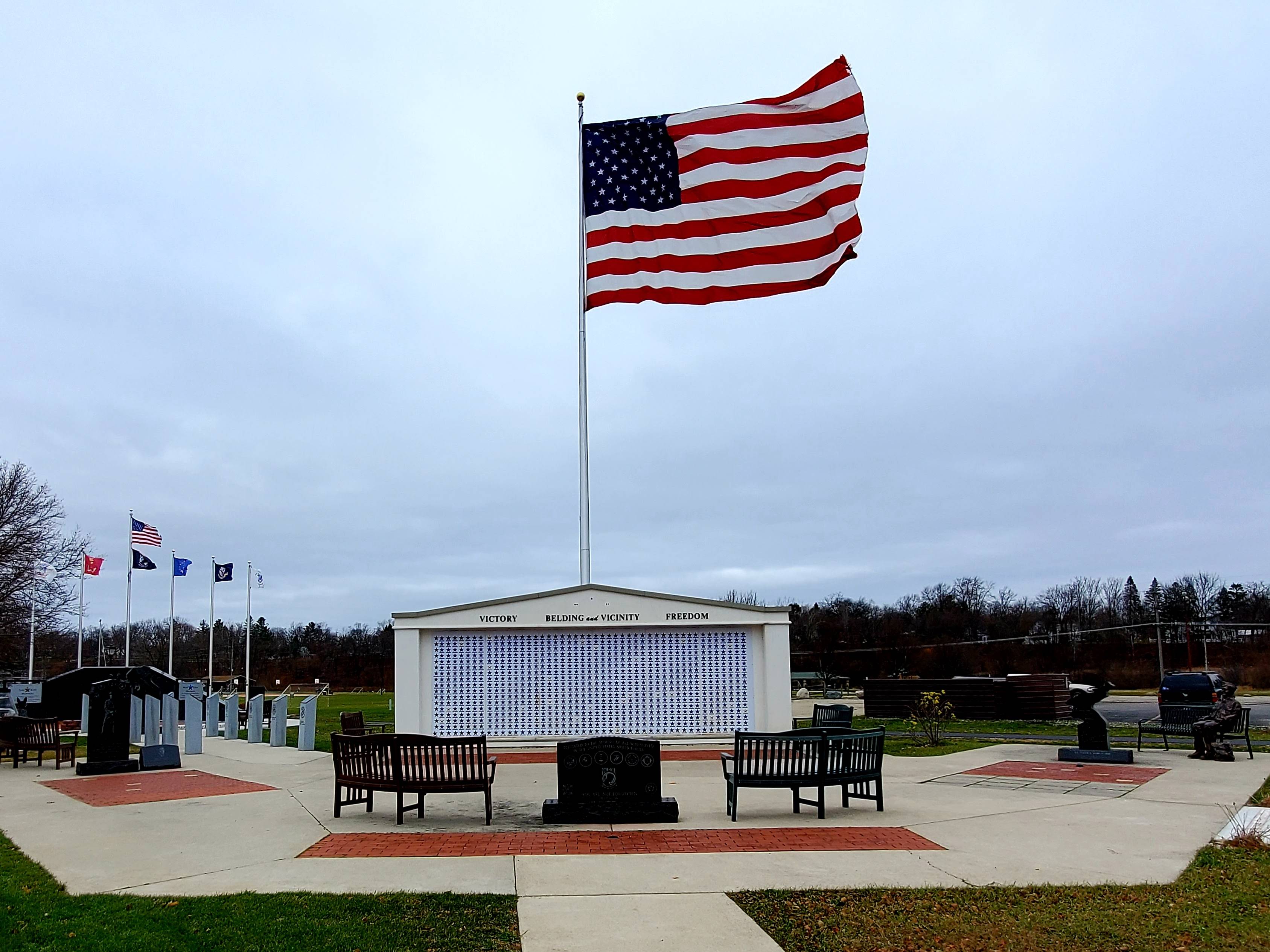 Veterans Memorial Park in Belding, November
