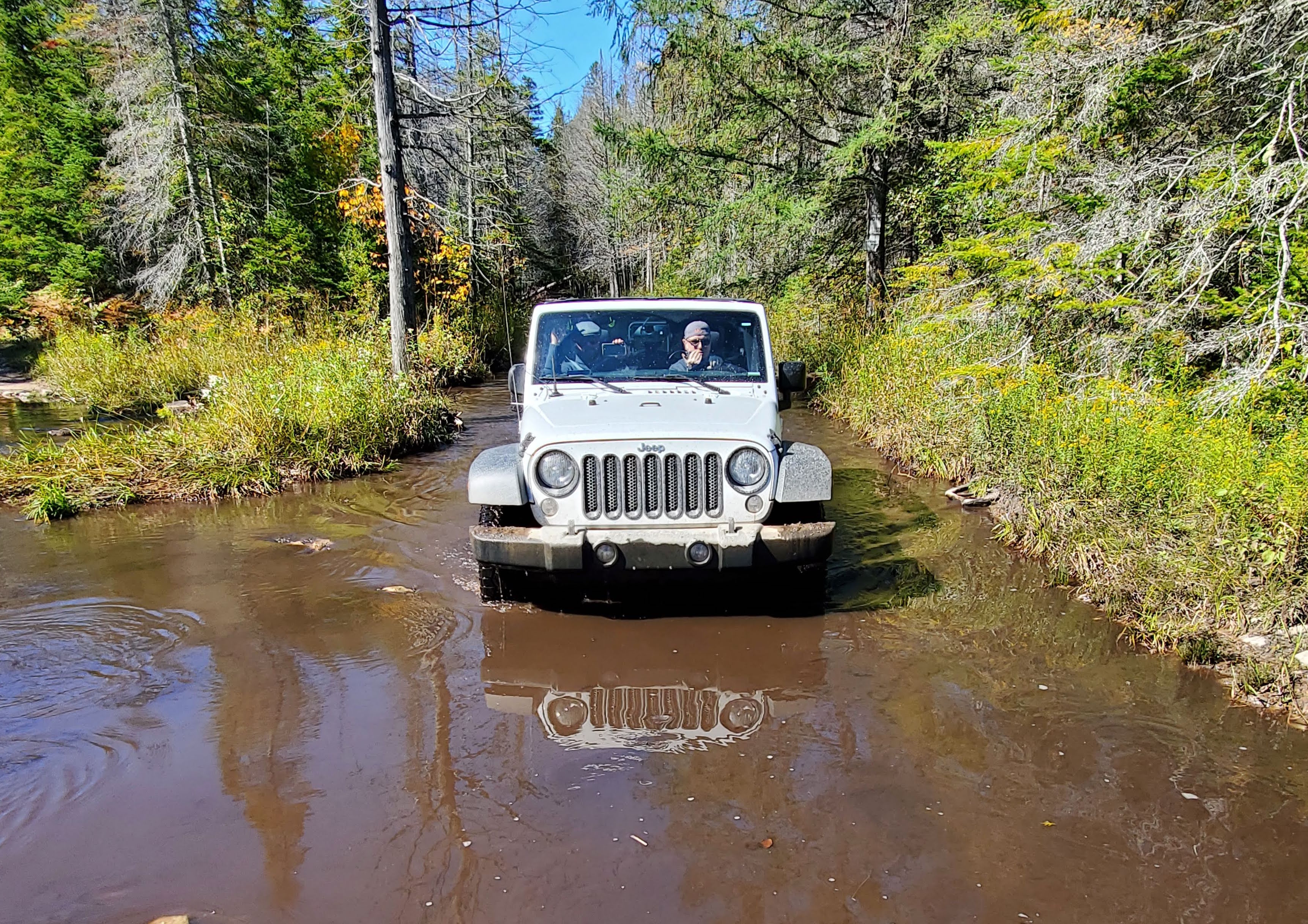 Jeep at Conner's Hole, Drummond Island, September
