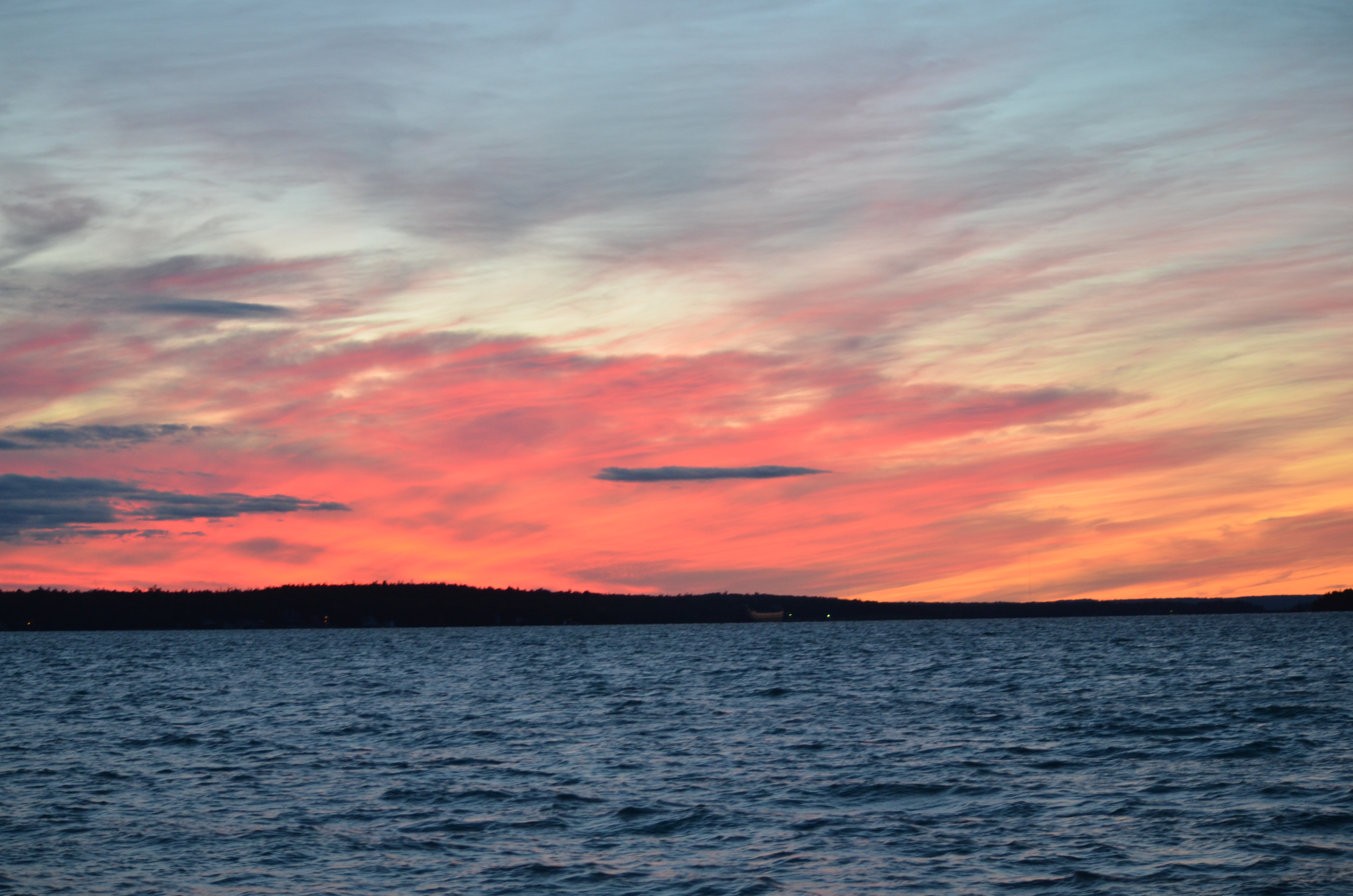 Sunset on the St. Mary's River, Drummond Island, September