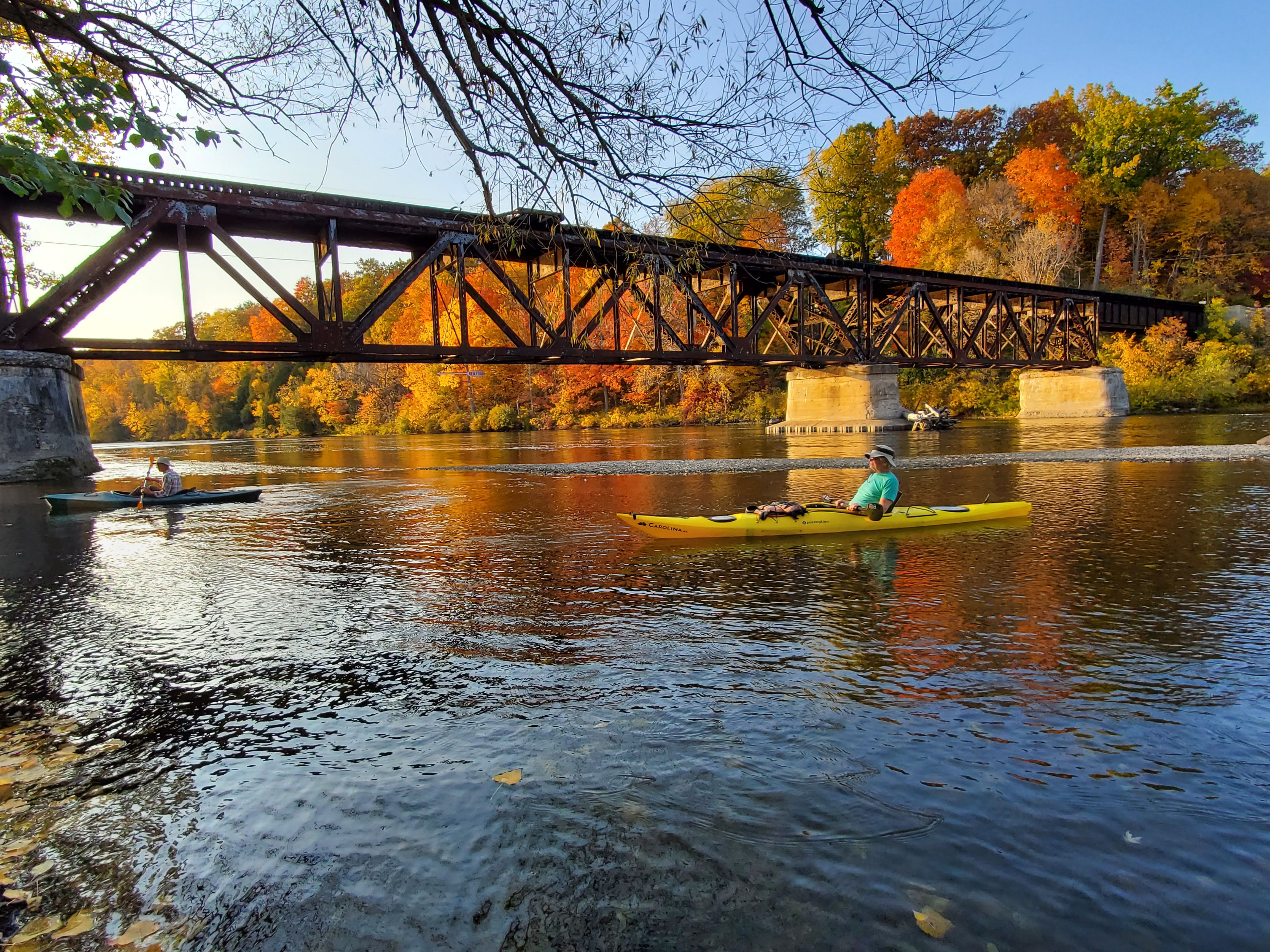 Fall color on the Muskegon River, October