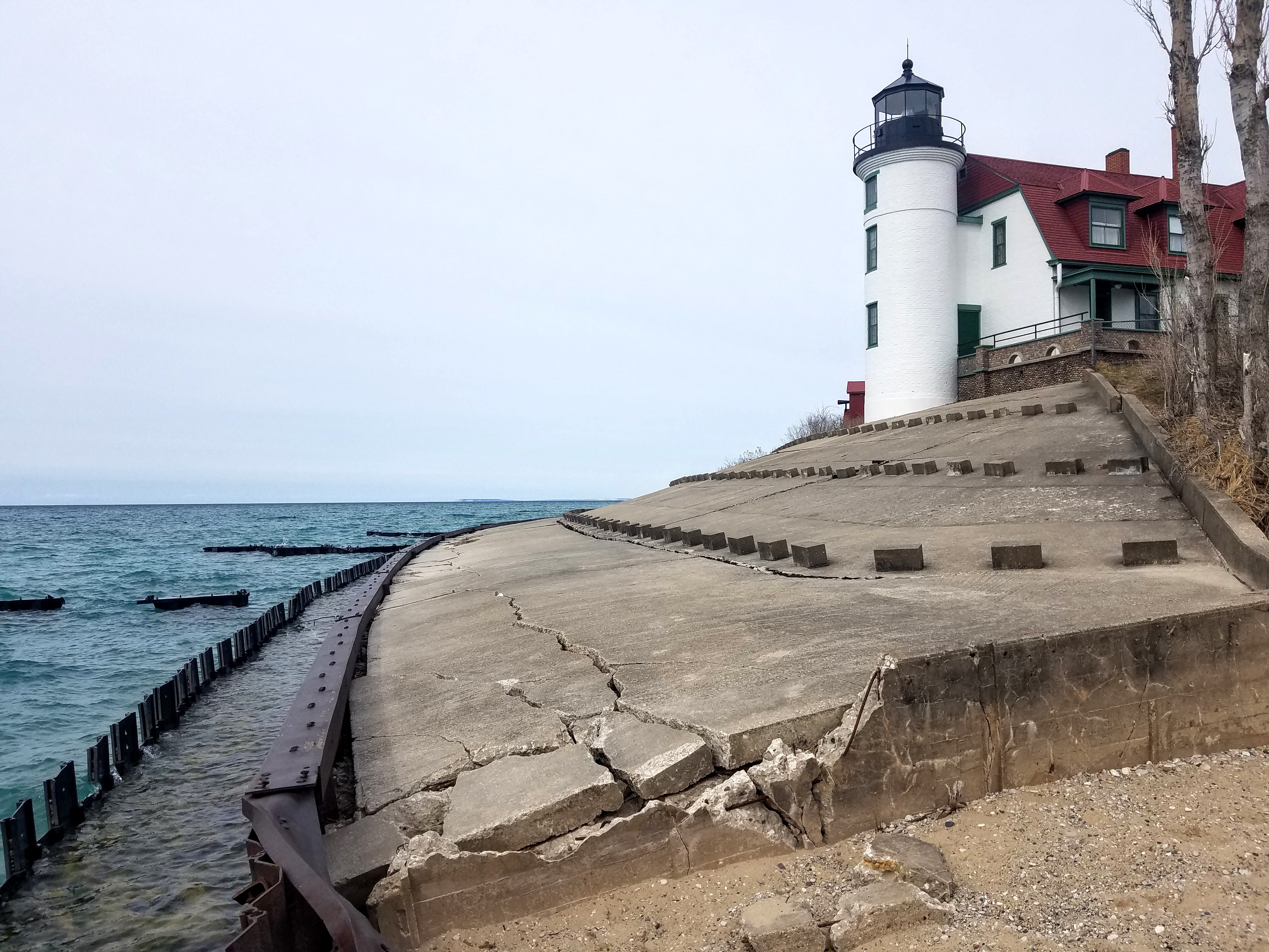Michigan Photos 2020 Point Betsie Lighthouse Damage
