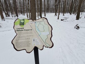 Lepard Nature preserve kent county  parks winter recreation