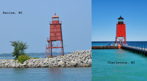 Michigan Lighthouses and Their Wisconsin Lighthouse Lookalikes