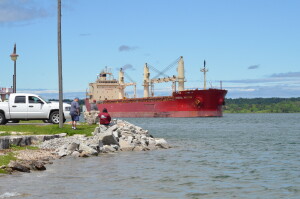 Rotary Island Park Sault Ste. Marie Freighter passage