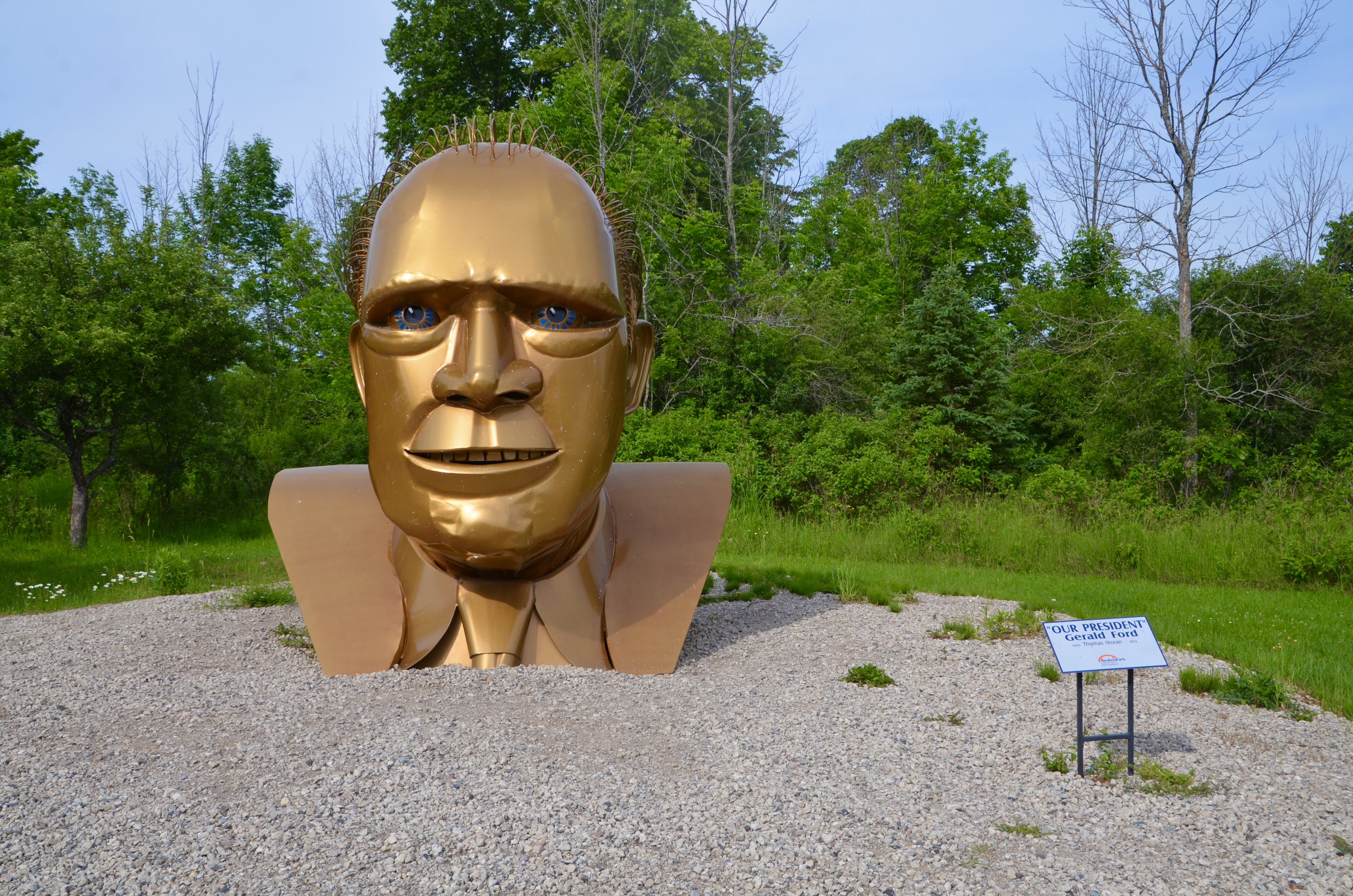 Awakon Park Gerlad R Ford Sculpture Onaway Michigan