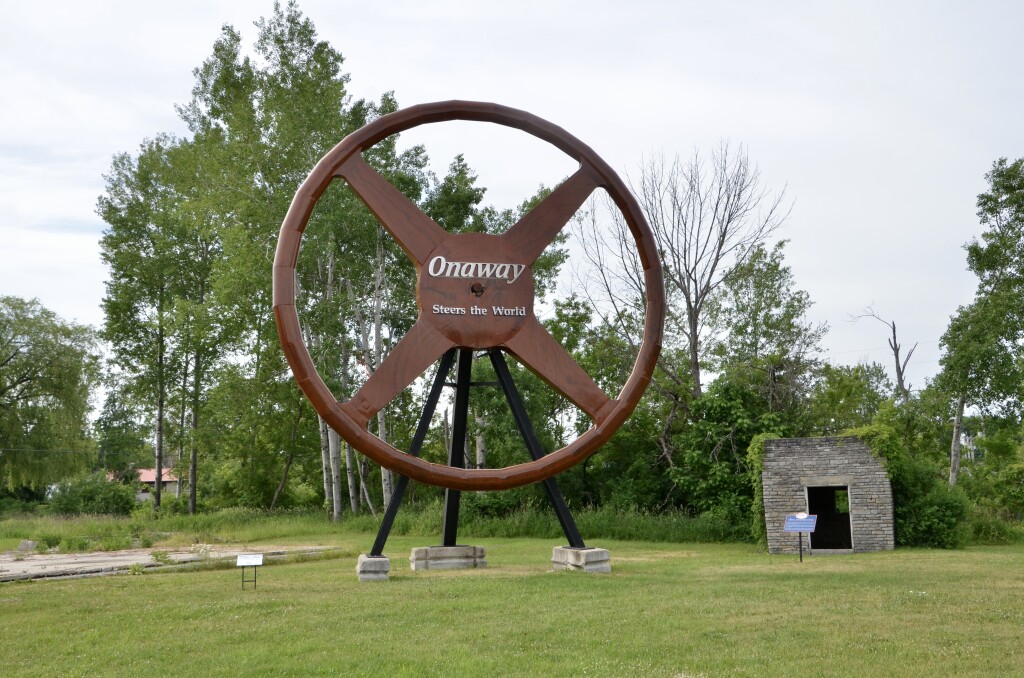 Awakon Park Onaway Michigan Worlds Largest Steering Wheel