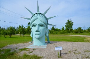Awakon Park Sculpture Lady Liberty Onaway Michigan