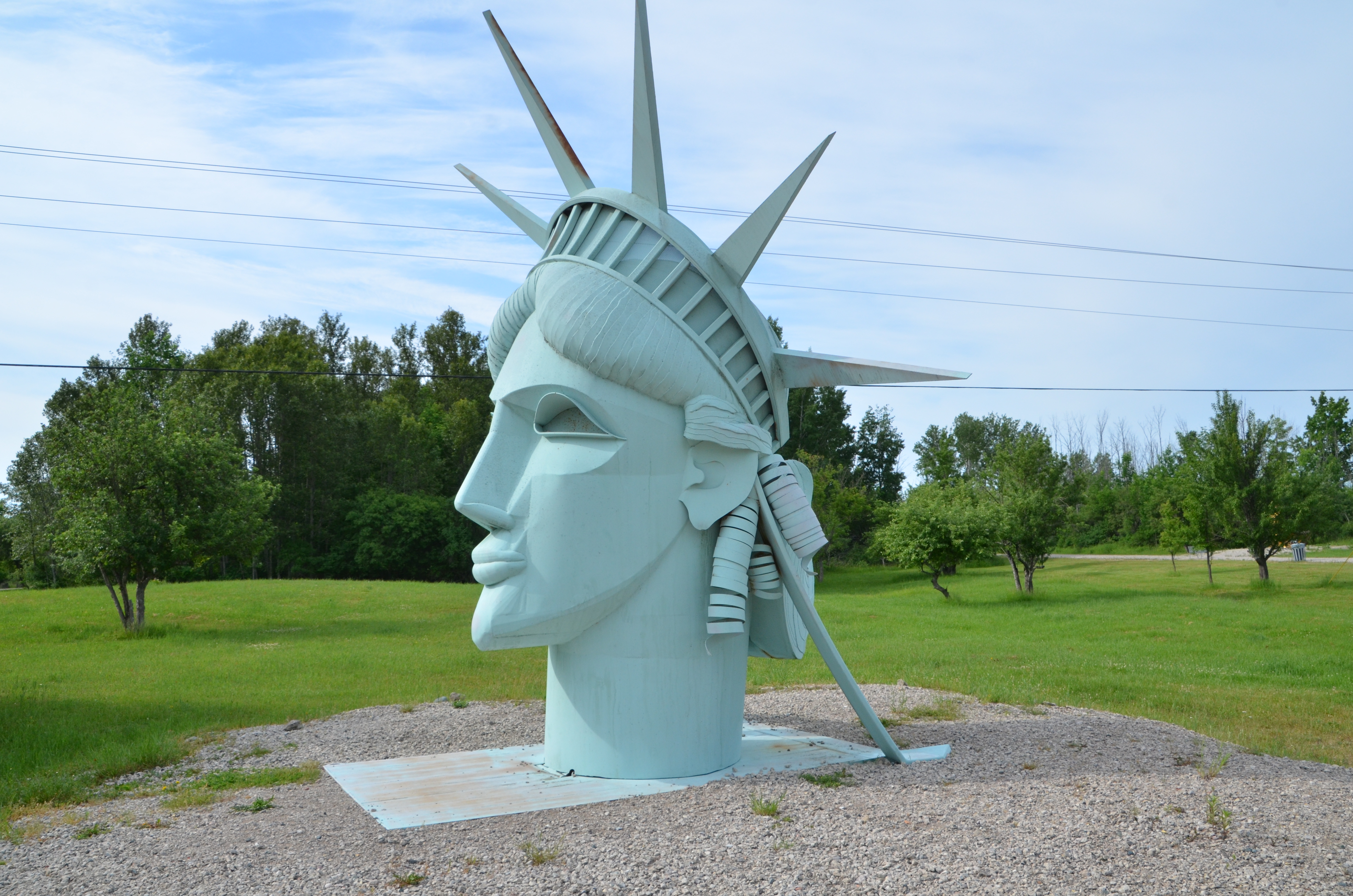 Awakon Park Sculpture Statue of Liberty Onaway Michigan