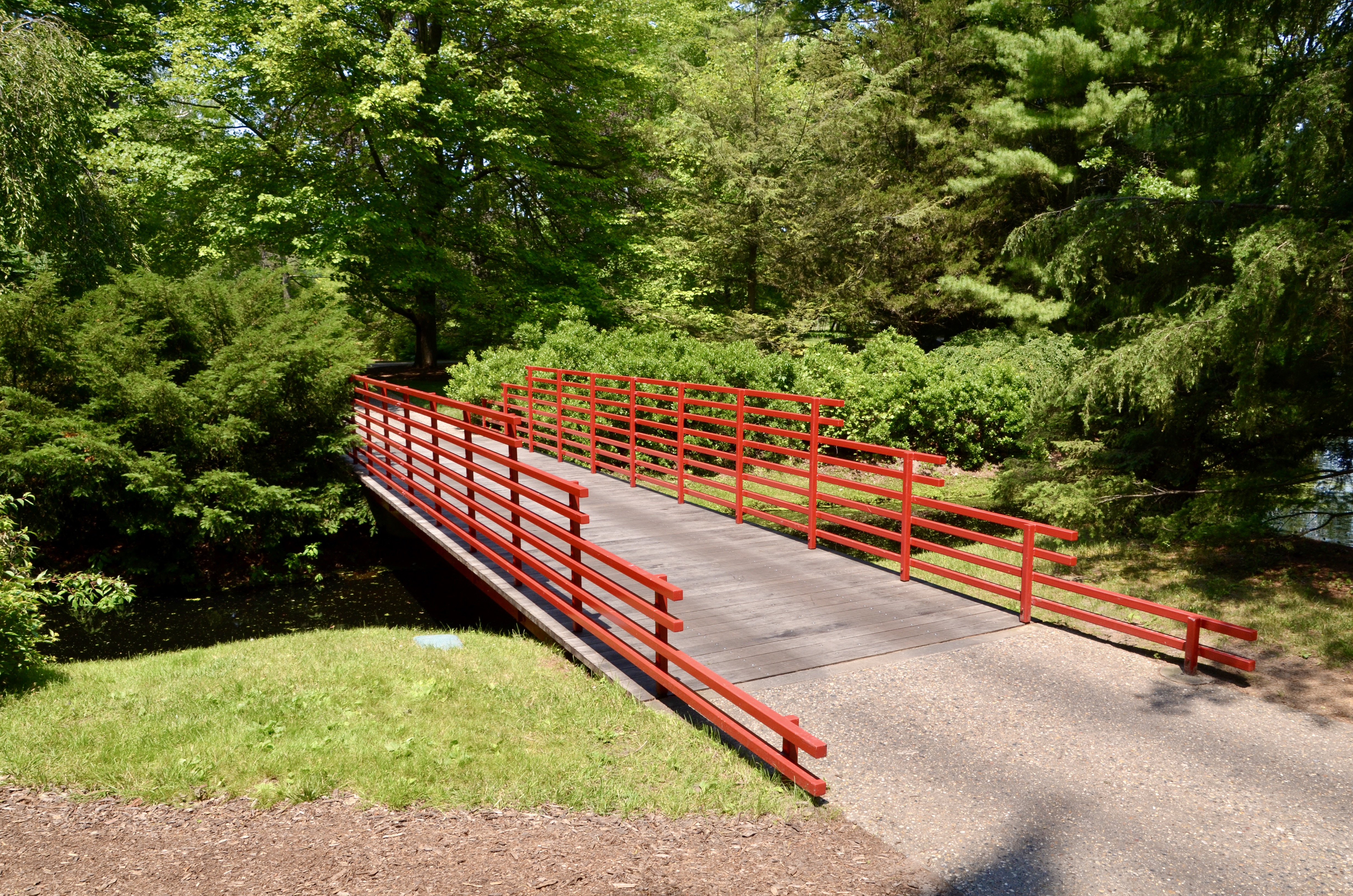 Dow Gardens Midland Michigan Red Bridge