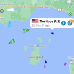 Tracking our cruise aboard The Hope on the Marine Traffic app