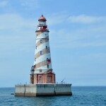 Sheplers Lighthouse Cruise White Shoal Light Lake Michigan
