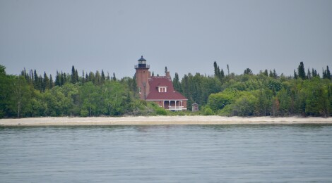 Squaw Island Lighthouse, Lake Michigan