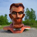 Abraham Lincoln Sculpture at Awakon Park in Onaway, June