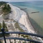 View from the Crisp Point Lighthouse tower, May