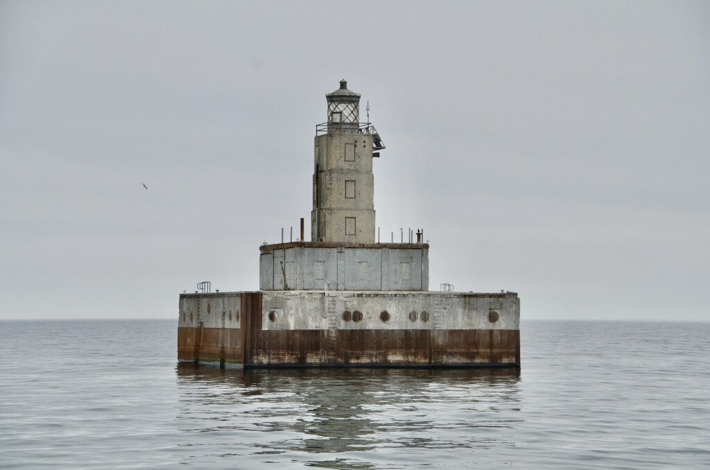 Lansing Shoal Lighthouse in Lake Michigan, June