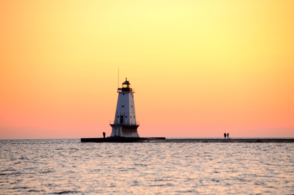 2021 Favorite Michigan Photos Ludington MI Lighthouse Sunset