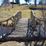 McCourtie Park's cement wooden bridges, March