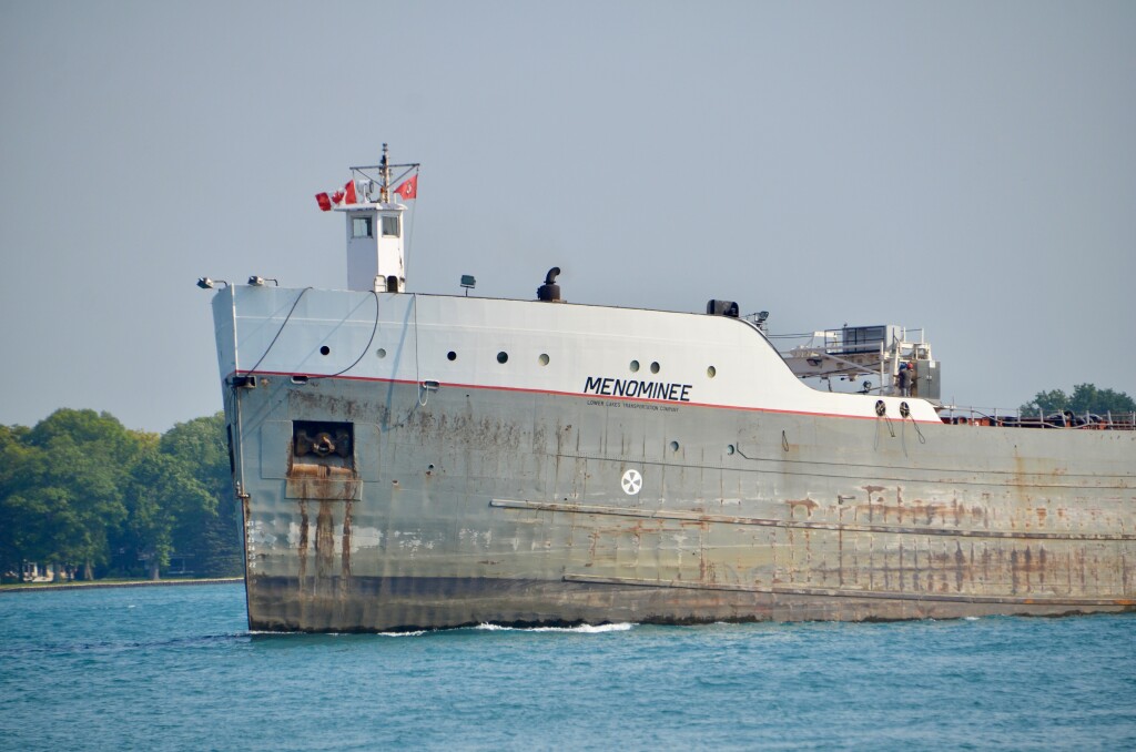 Freighter Menominee at Port Huron, July