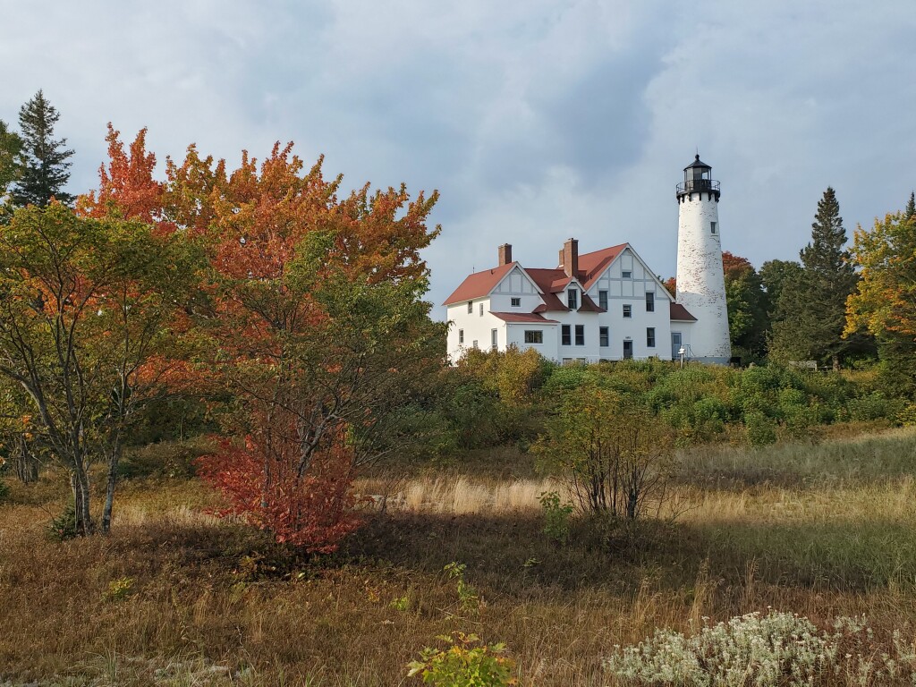 2021 Favorite Michigan Photos Point Iroquois Lighthouse Fall Color October