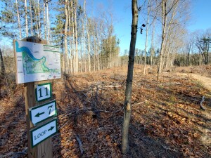 Stearns Creek Park trails signs Michigan
