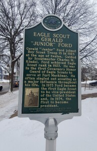 Kent County Michigan Historical Markers Eagle Scout Gerald Ford