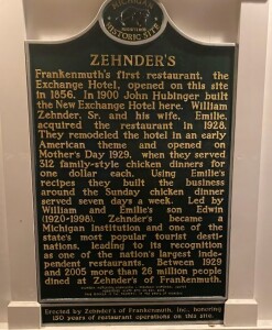 Zehnders Michigan Historical Marker