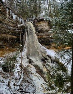 Munising Falls Winter 2022 Ice Snow