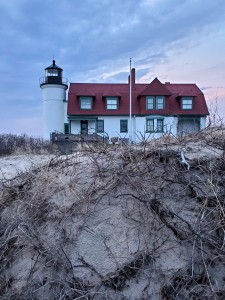 Point Betsie Lighthouse Twilight Lake Michigan