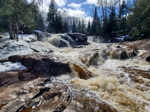 Yellow Dog Falls Upper Peninsula Waterfalls Spring 2022