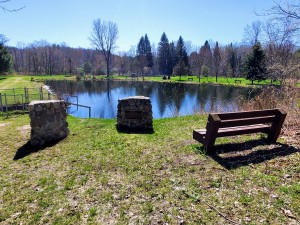 Mayfield Pond Park Memorial Plaque and Bench Jim Sargent