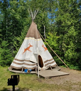 Cheboygan State Park Michigan campground teepee tipi