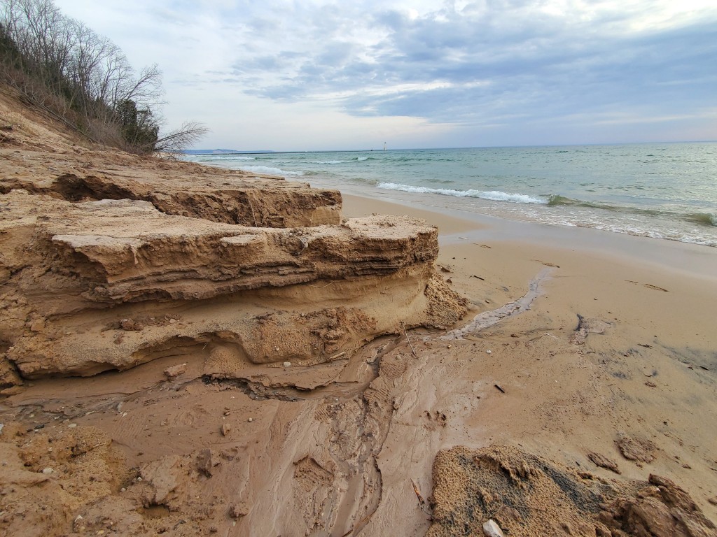 Frankfort Beach Lake Michigan Sand Formations