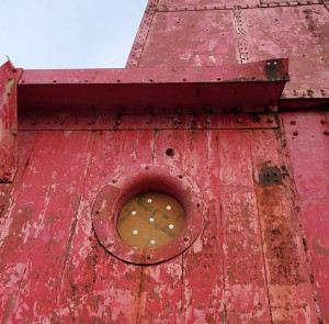 Muskegon South Breakwater Lighthouse Detail Paint Peeling